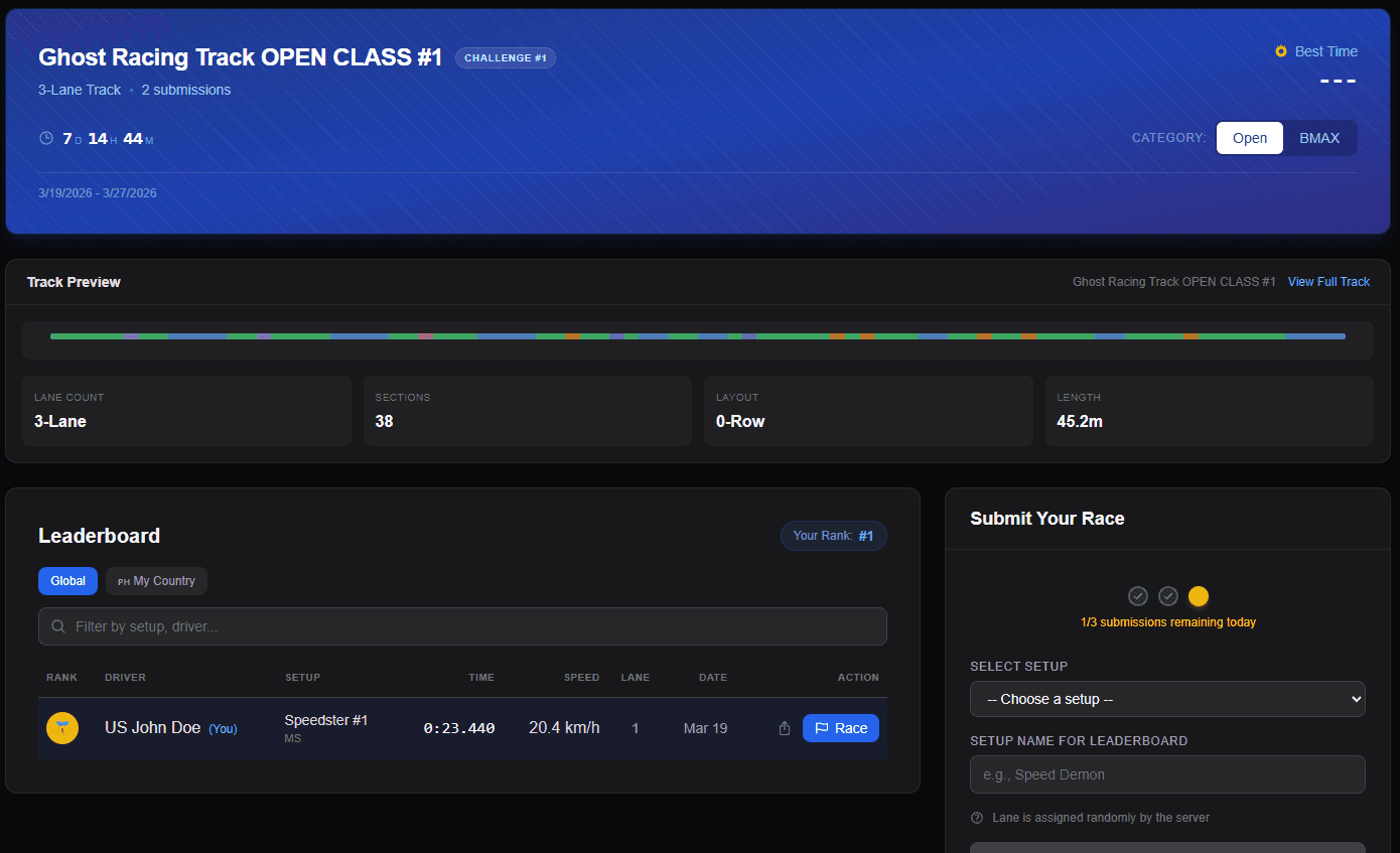 Ghost Racing - Weekly Challenges